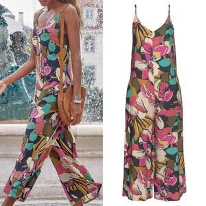 Lascana Tropical Culotte Jumpsuit Romper Women’s Size 40 Medium